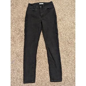 Levi's Pants Womens Size 28 Black Denim Jeans 721 High Rise Skinny Casual